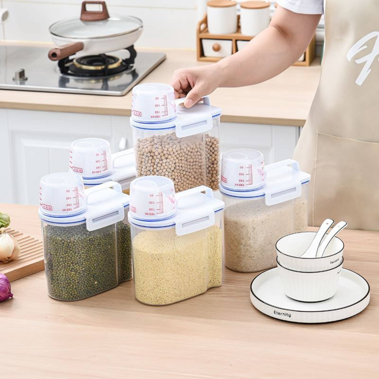 Food Storage Organizer - Rice Storage Container Safe Rice Dispenser