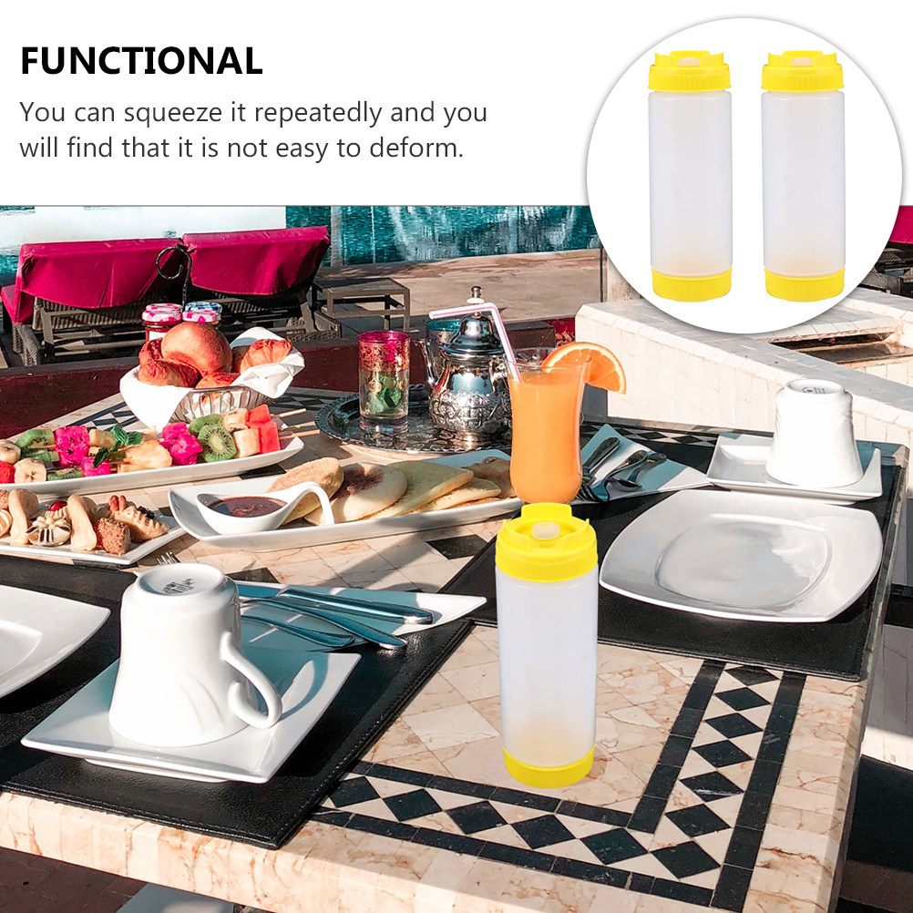 2Pcs Double Head Sauce Bottles - Condiment Squeeze Bottle ulasan dan harga