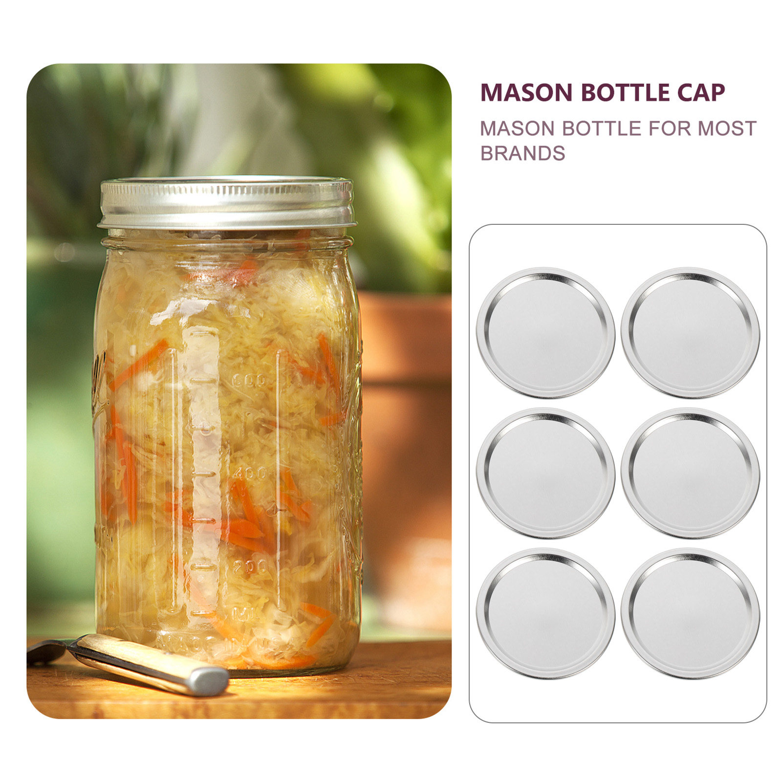 20Pcs Metal Jar Lids Airtight  - Food Storage Jars With Lids ulasan dan harga