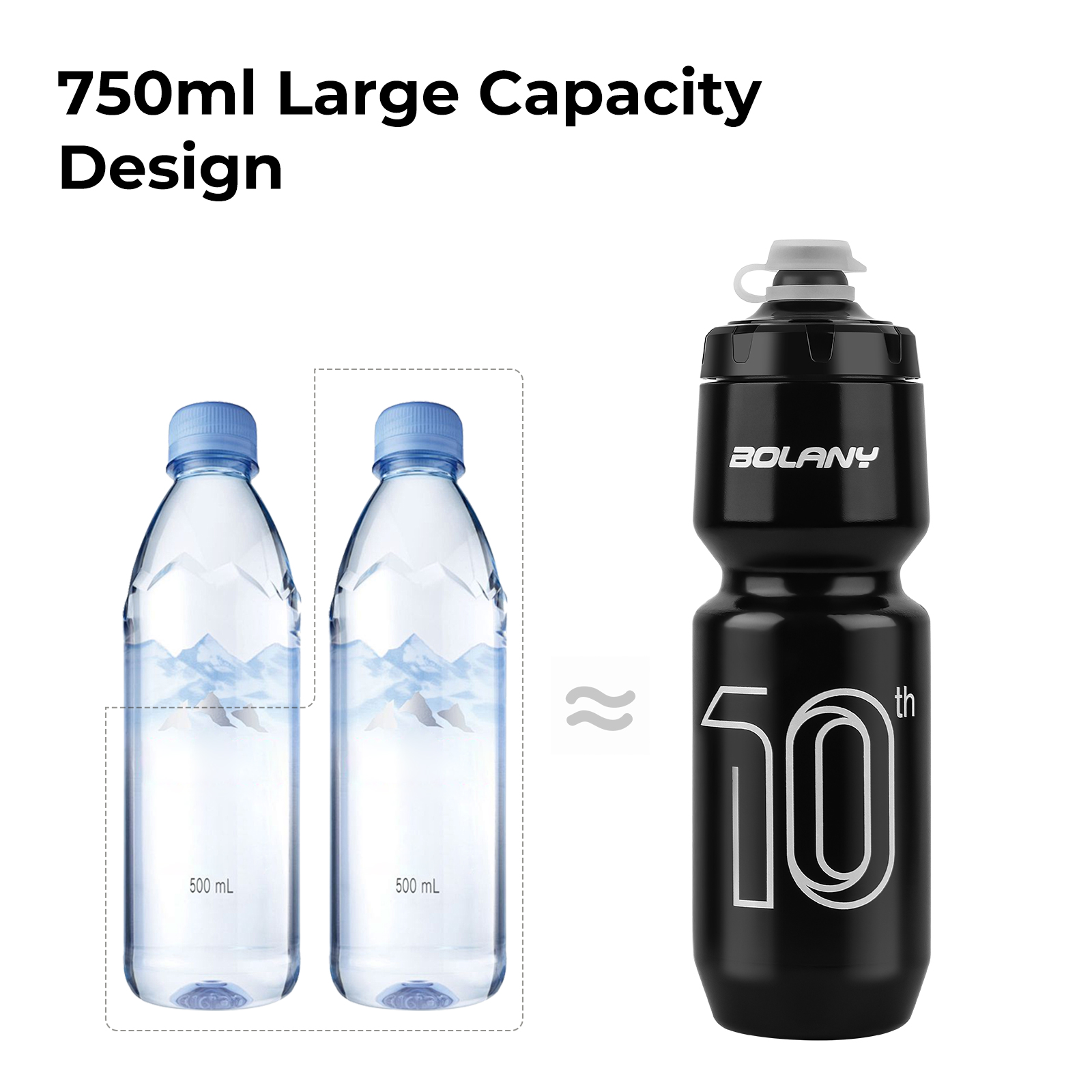 BOLANY 750ML Sports Bottle 10t - Condiment Squeeze Bottle ulasan dan harga