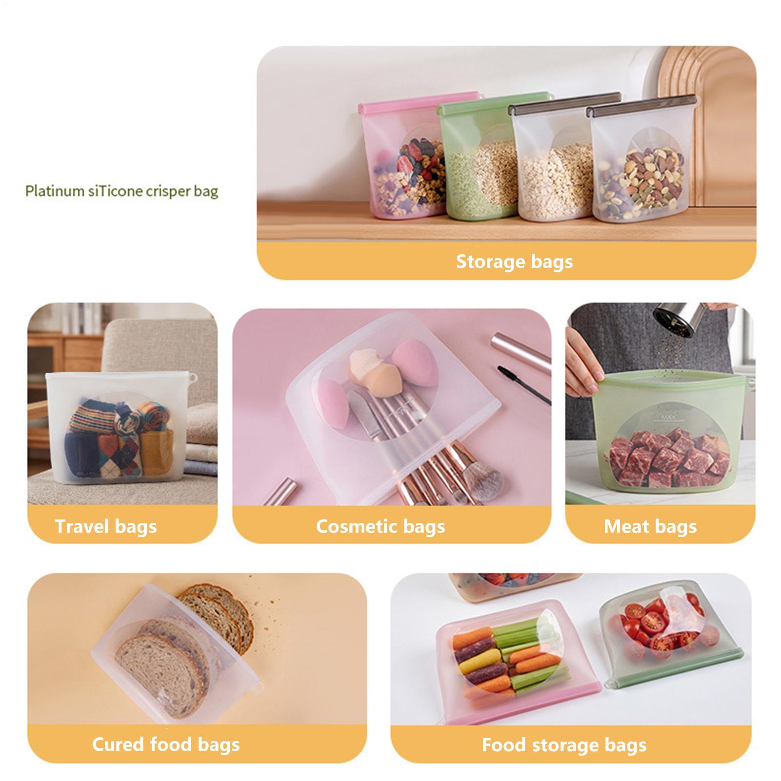 Reusable Food Storage Bags 100 - Food Storage Ziploc ulasan dan harga