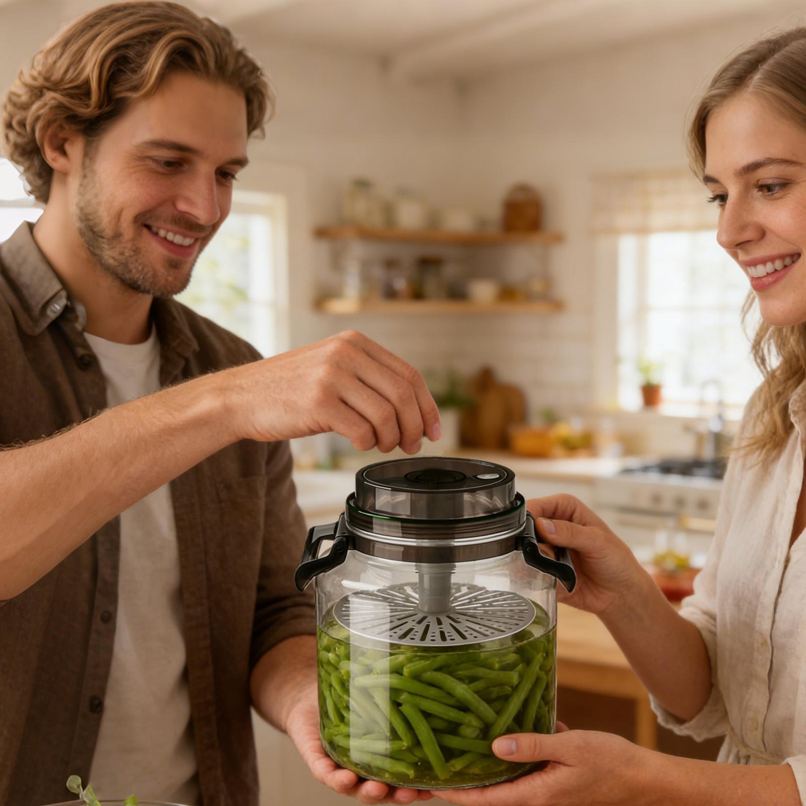 Pickle Jar 5L Airtight Round S - Food Storage Jars Airtight ulasan dan harga