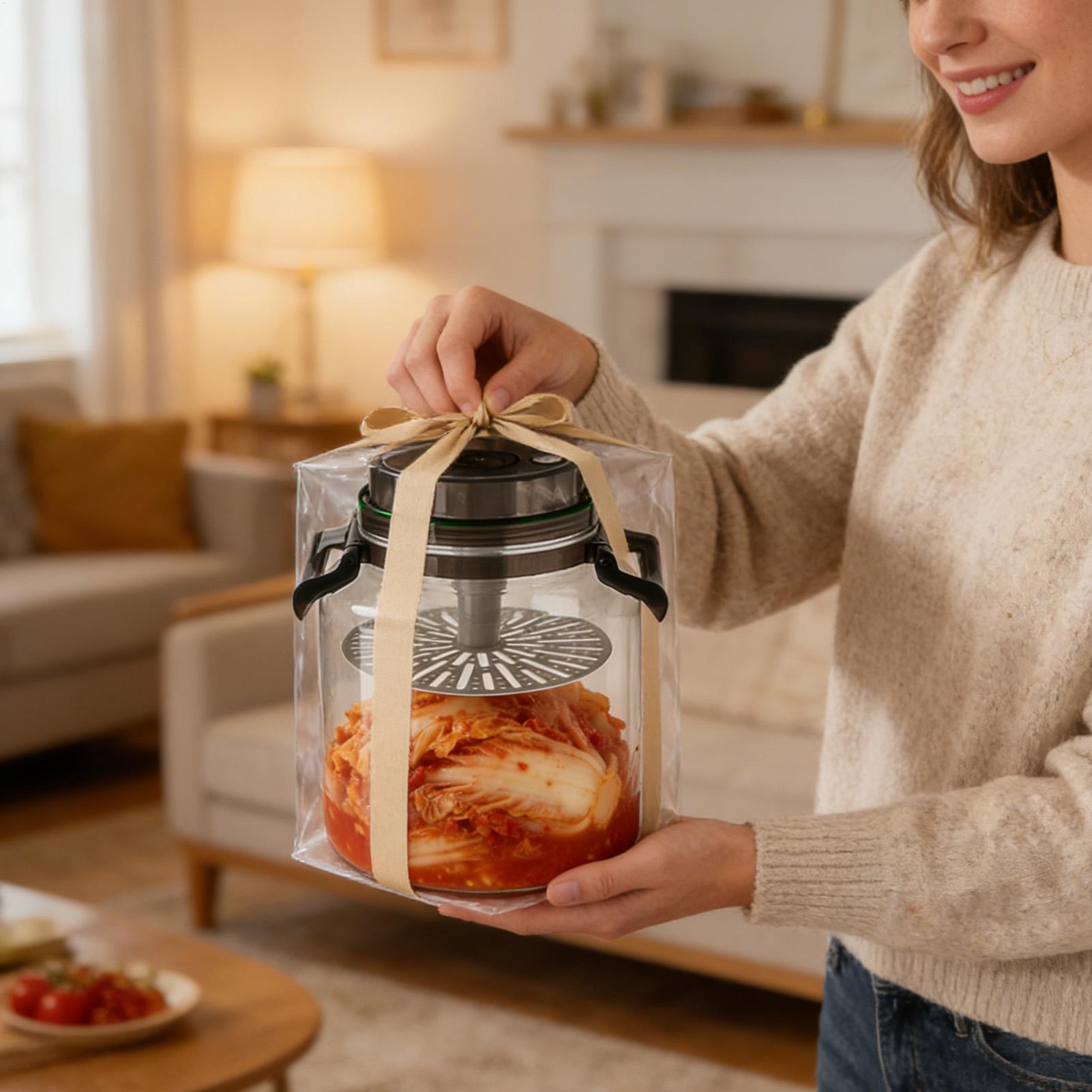 Pickle Jar 5L Airtight Round S - Food Storage Jars Airtight ulasan dan harga