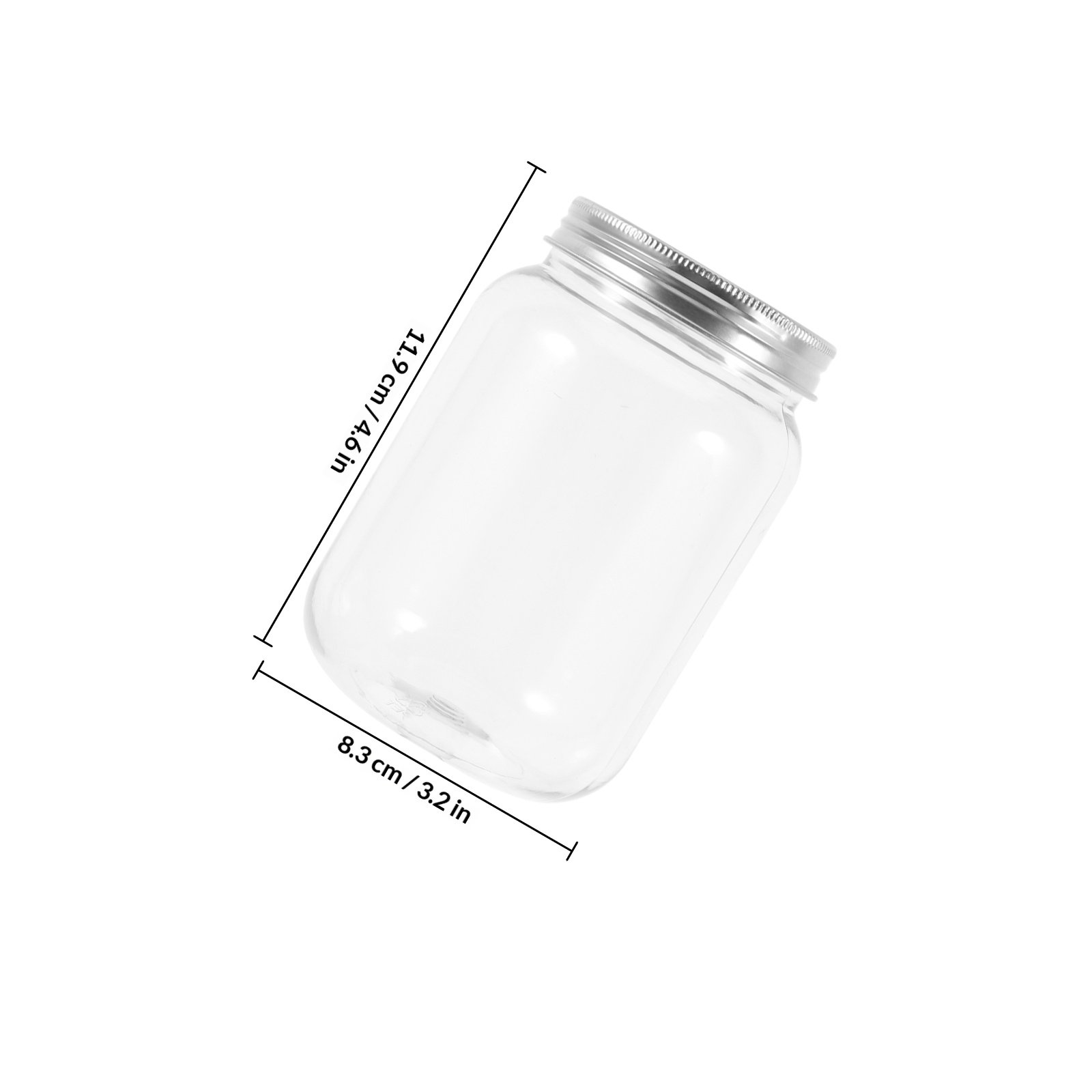 4Pcs Clear Plastic Jars with A - Food Storage Jars Airtight ulasan dan harga