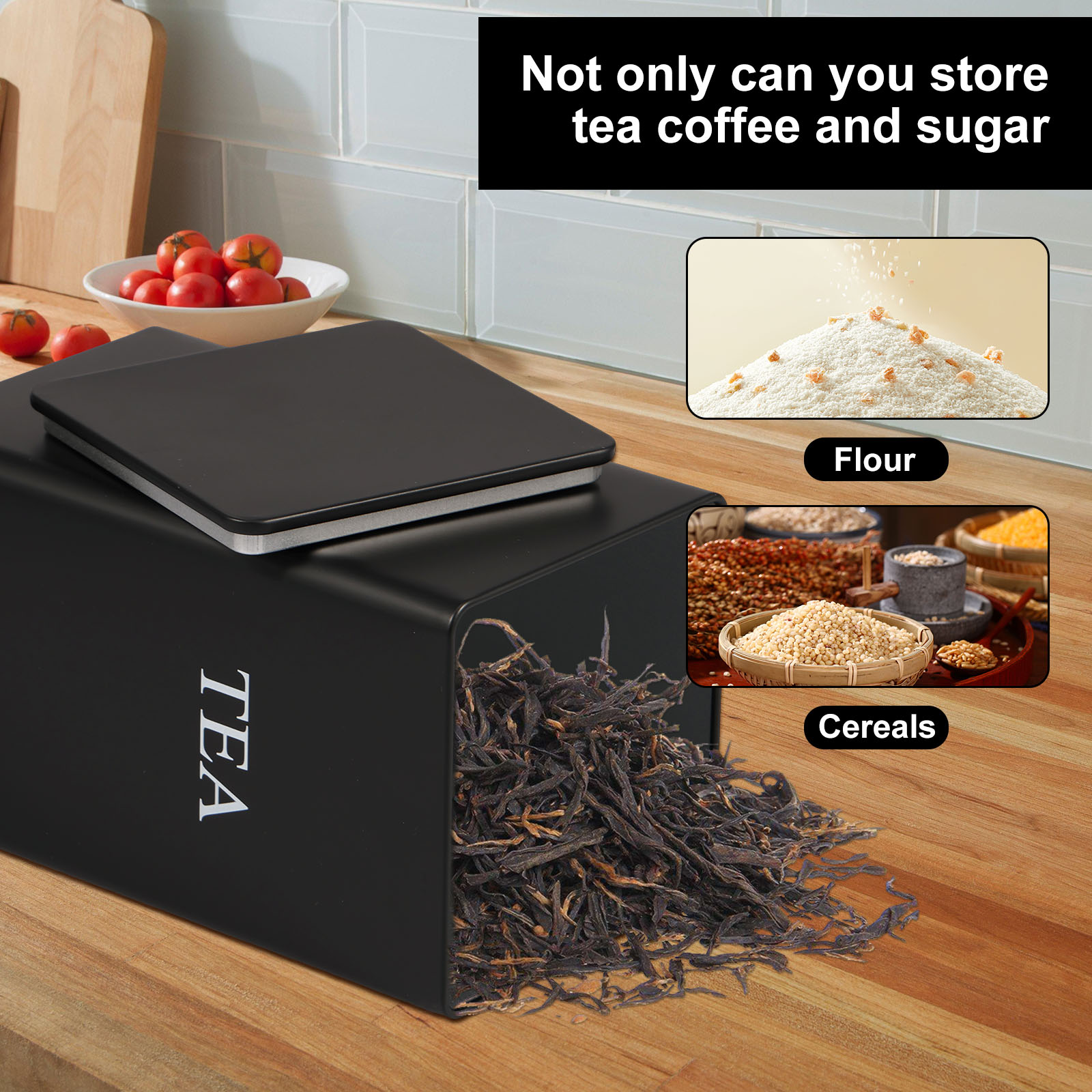 3Pcs Coffee Bean Storage Canis - Food Storage Jars With Lids ulasan dan harga
