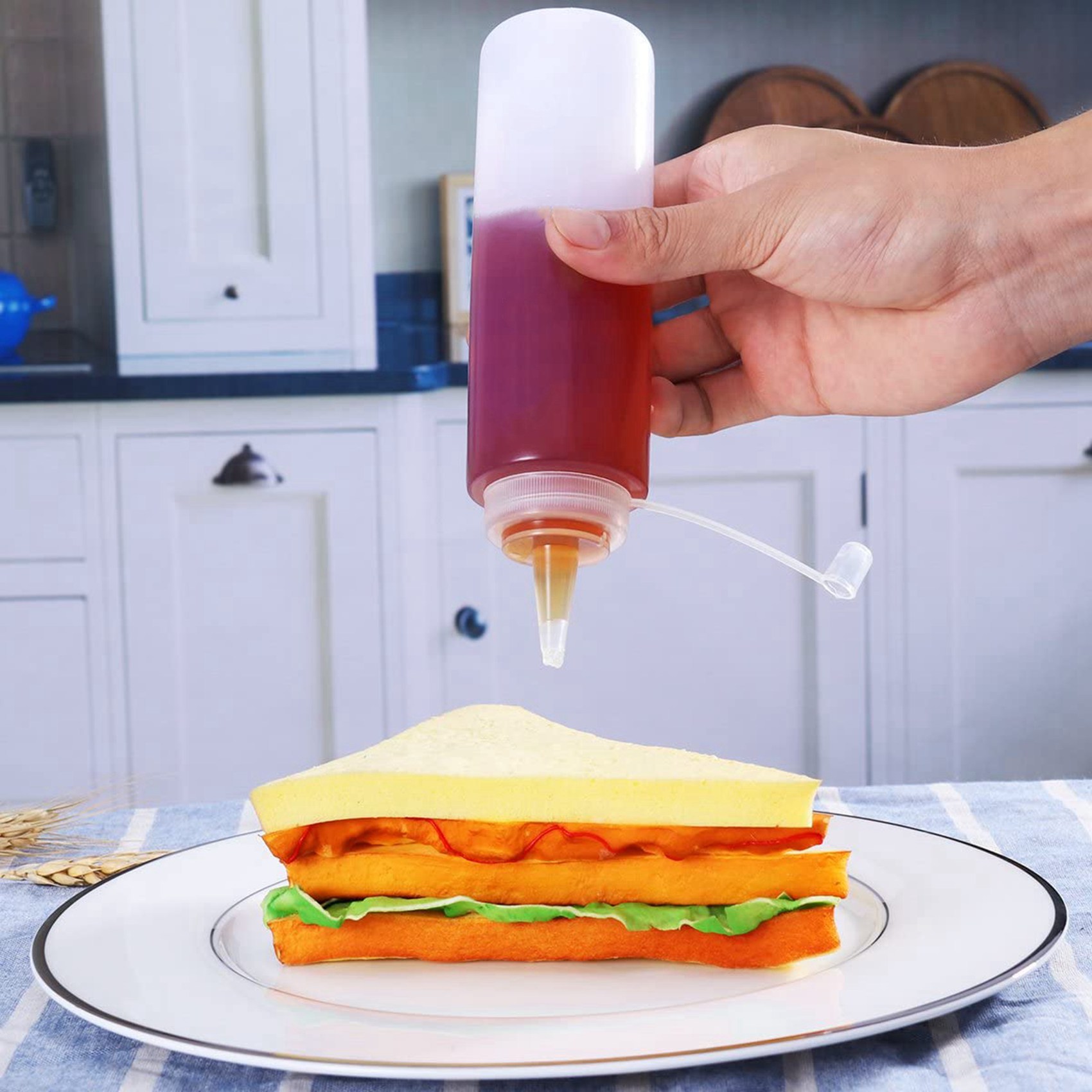 ABGE-24 Pack 8 Oz Squeeze Squi - Condiment Squeeze Bottle ulasan dan harga