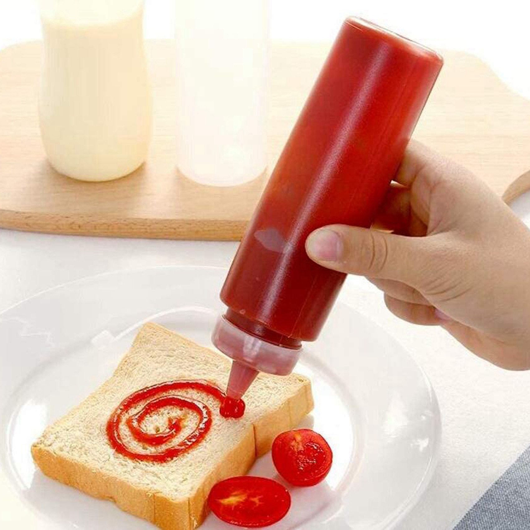ABGE-24 Pack 8 Oz Squeeze Squi - Condiment Squeeze Bottle ulasan dan harga