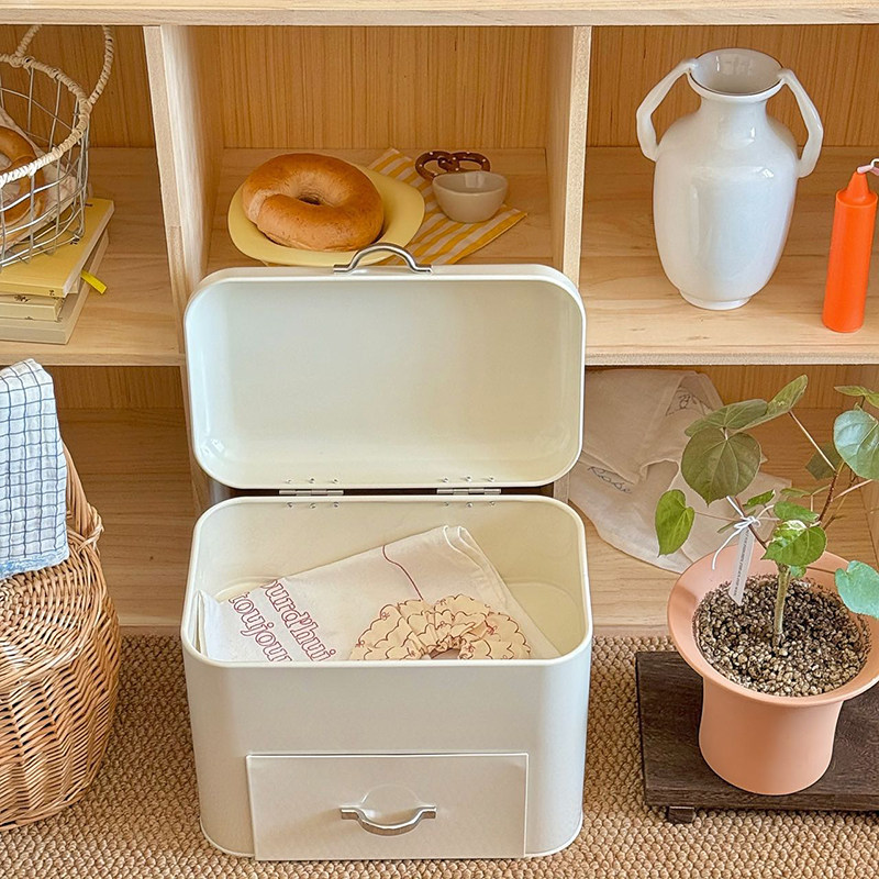 Cream Style Iron Storage Cabin - Food Storage Drawers ulasan dan harga