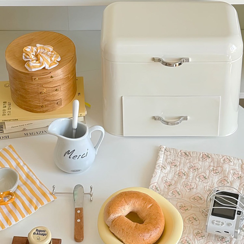 Cream Style Iron Storage Cabin - Food Storage Drawers ulasan dan harga