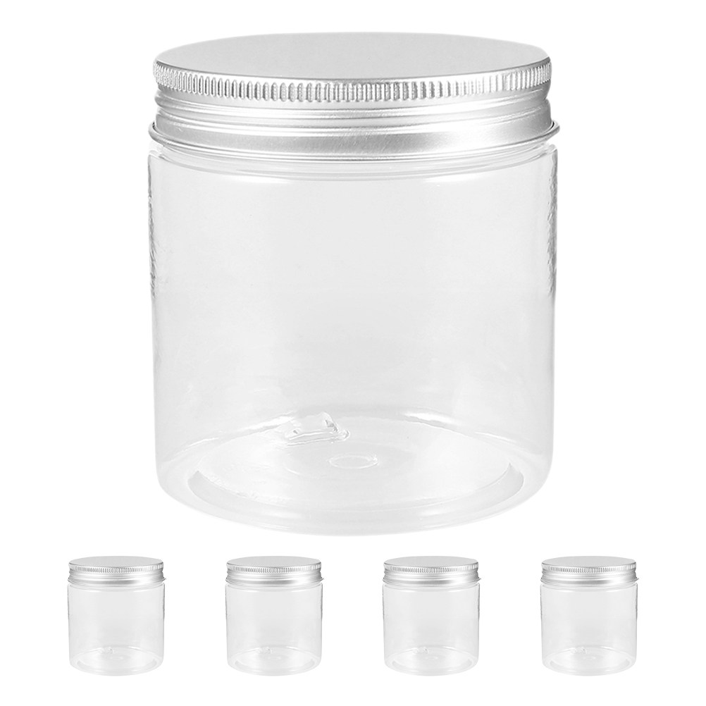 5Pcs Transparent Wide Mouth Mi - Food Storage Jars With Lids ulasan dan harga