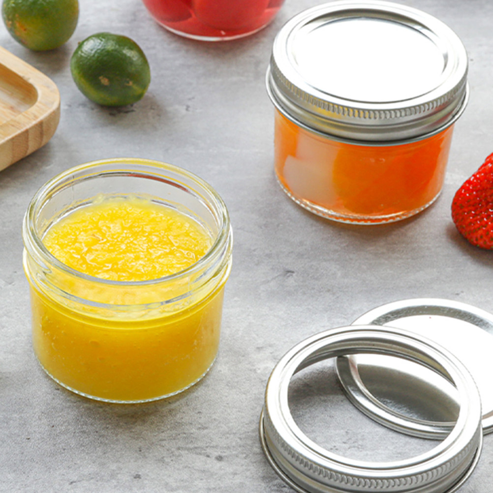 5Pcs Transparent Wide Mouth Mi - Food Storage Jars With Lids ulasan dan harga