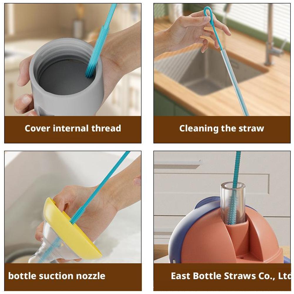 2PCS 25cm Silicone Straw Brush - Food Storage Long Term ulasan dan harga