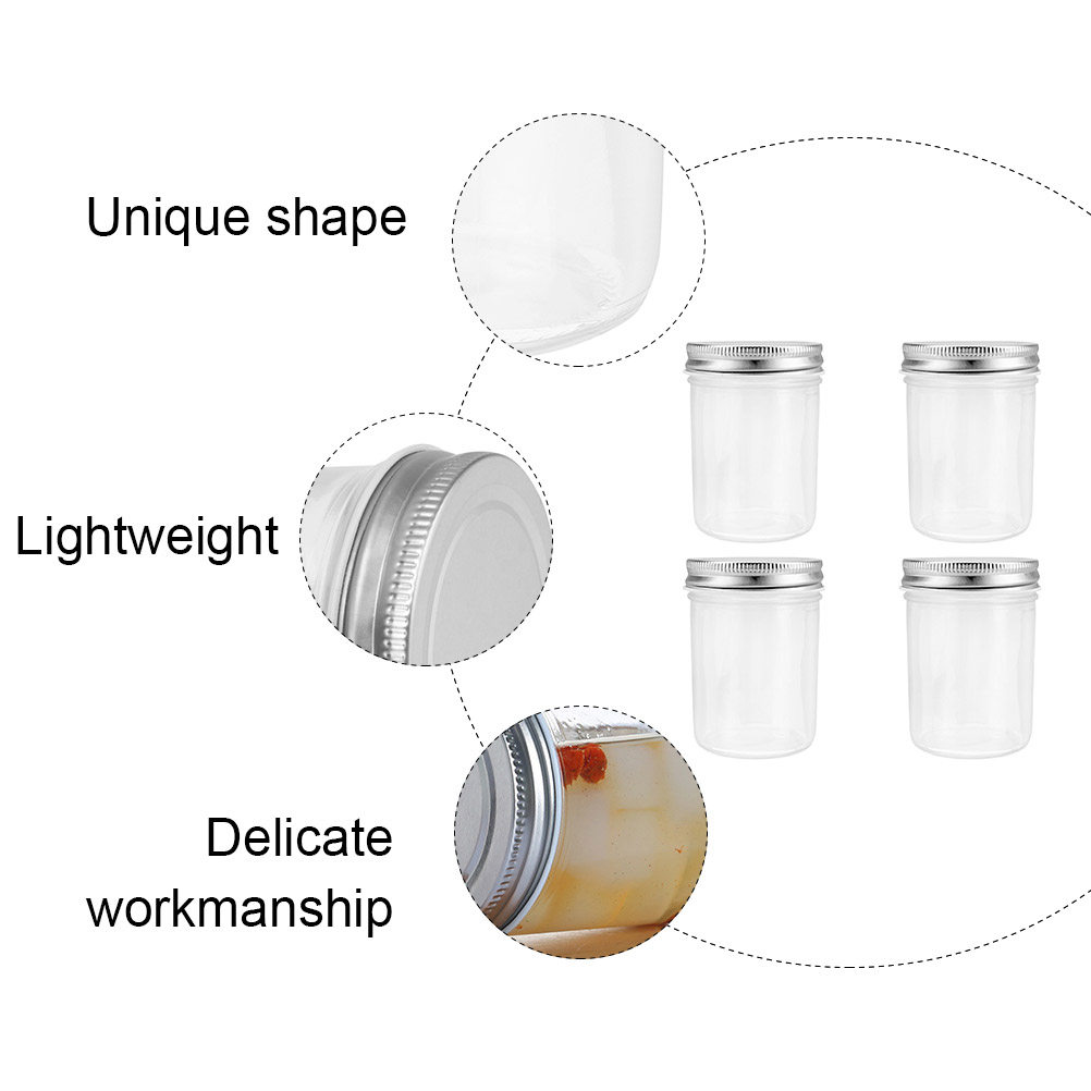 4Pcs Jam Canning Jars Glass Se - Food Storage Jars Airtight ulasan dan harga