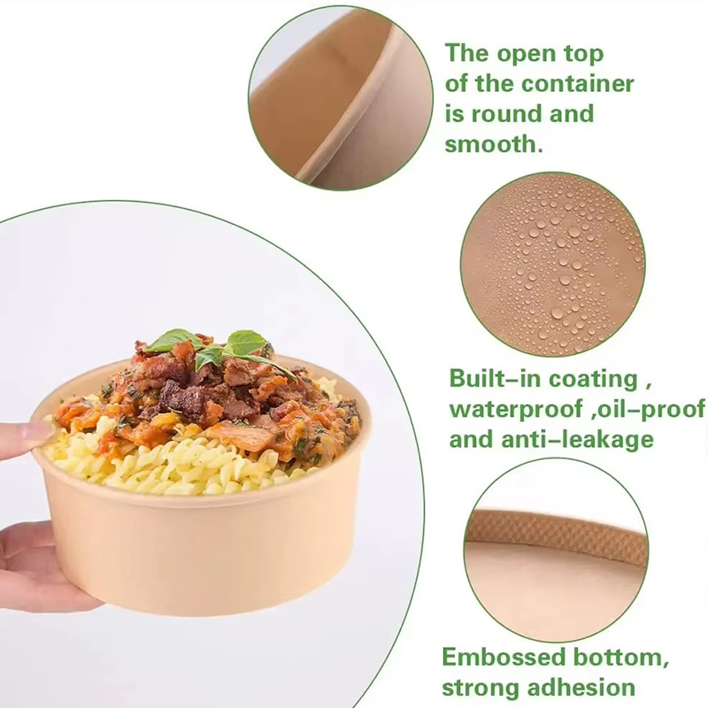 15pcs Kraft Paper Bowls, Fruit - Food Storage Hot Box ulasan dan harga