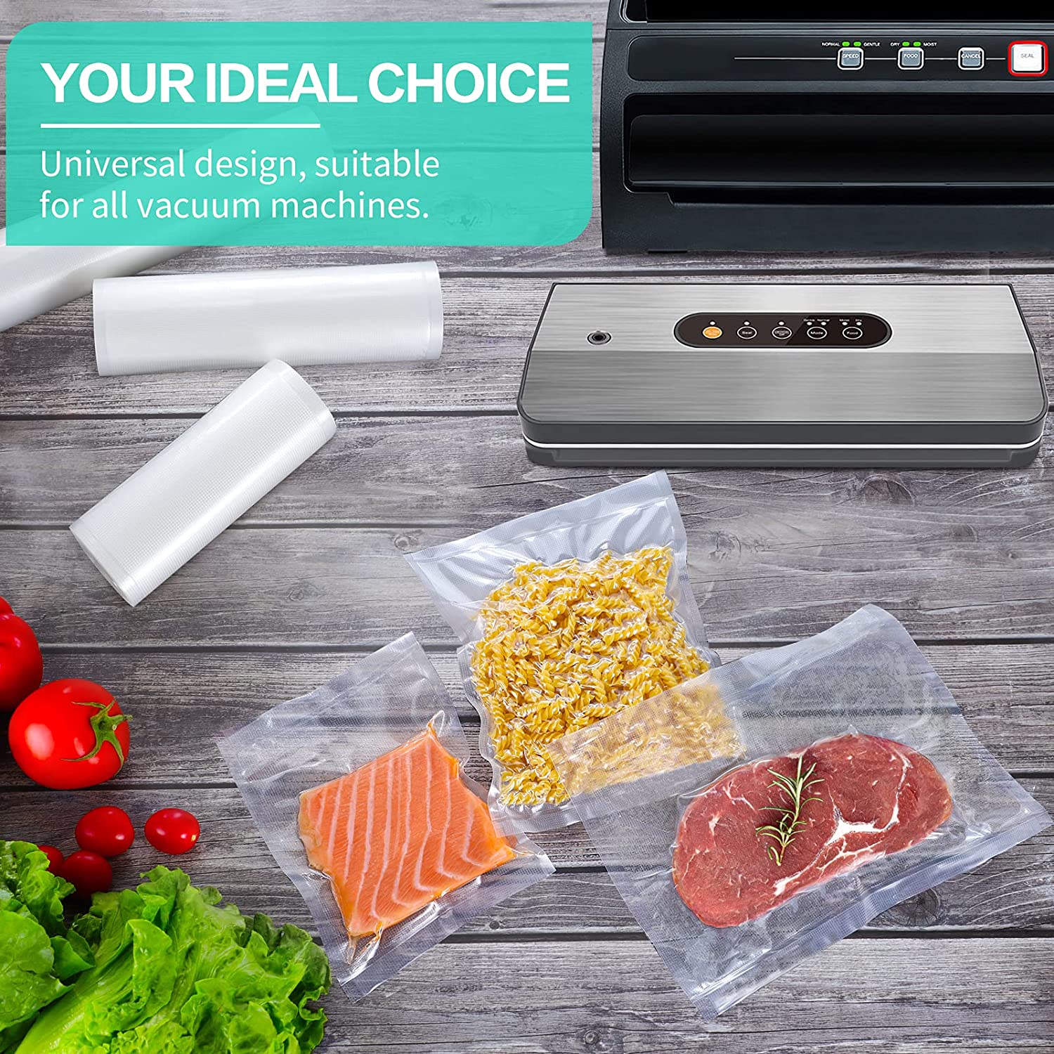 Kitchen Bags For Vacuum Food V - Food Storage Roll Bags ulasan dan harga
