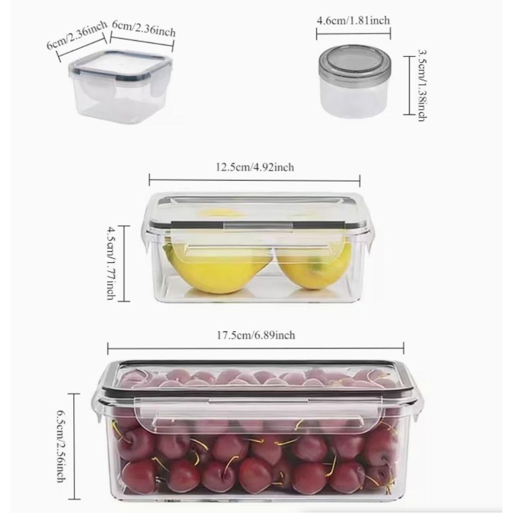 4-Piece Clear Food Storage Con - Food Storage Vegetables ulasan dan harga