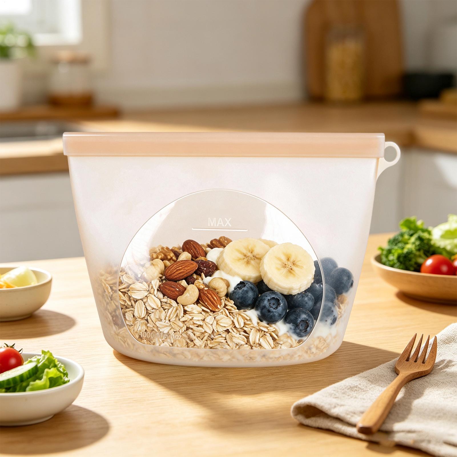 Reusable Food Storage Bags 100 - Food Storage Ziploc ulasan dan harga