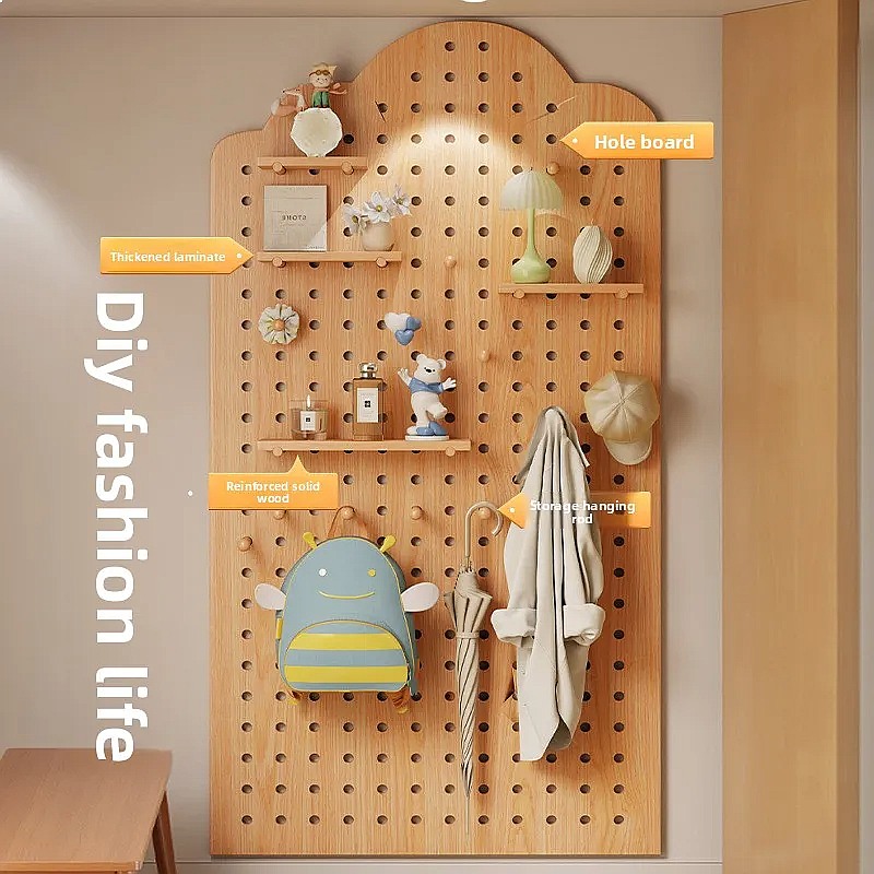 Solid Wood Pegboard Storage Sh - Food Storage Room ulasan dan harga