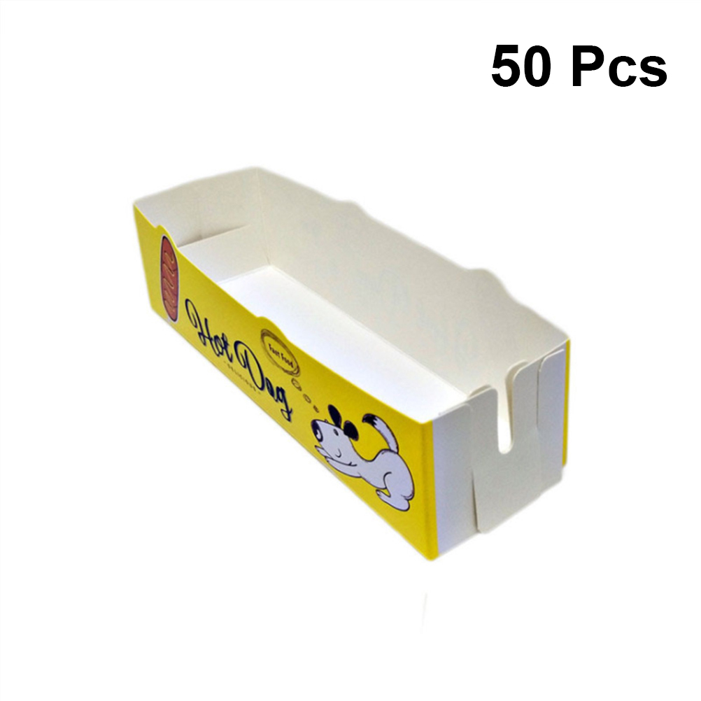 50 Pcs Hot Dog Box Food Servin - Food Storage Hot Box ulasan dan harga