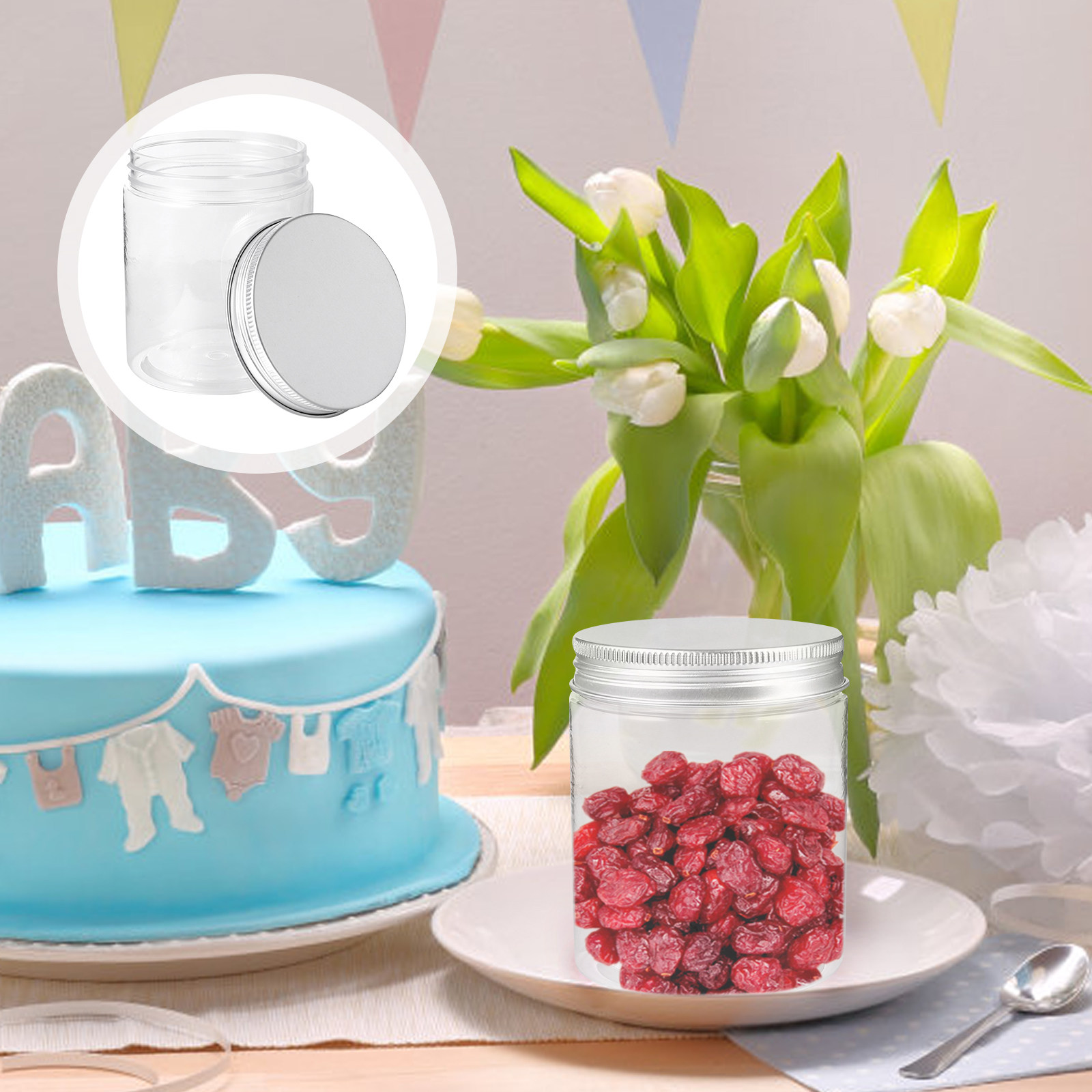 12Pcs Plastic Storage Jars Hou - Food Storage Jars Plastic ulasan dan harga