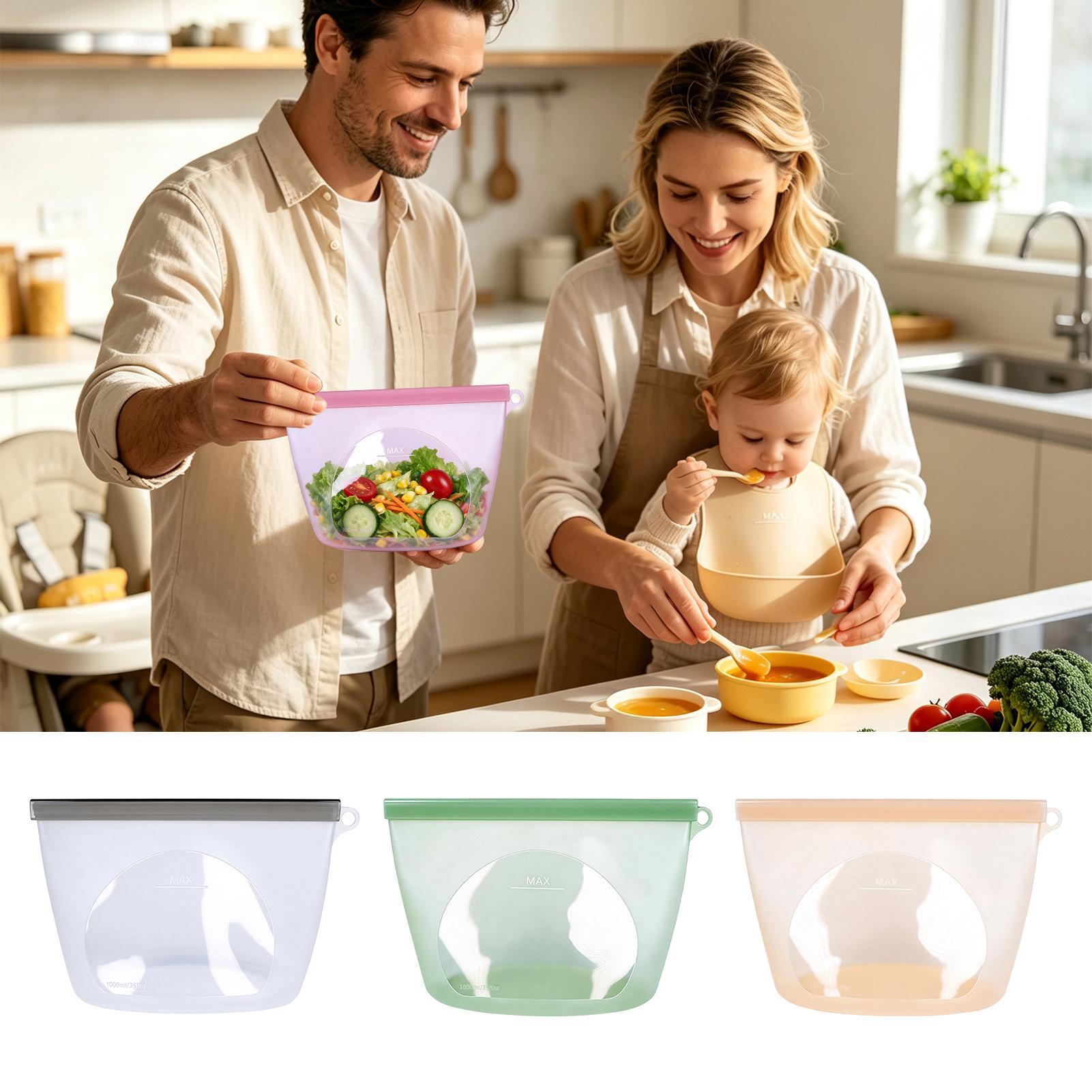 Silicone Food Storage Bags Lea - Food Storage Ziploc ulasan dan harga