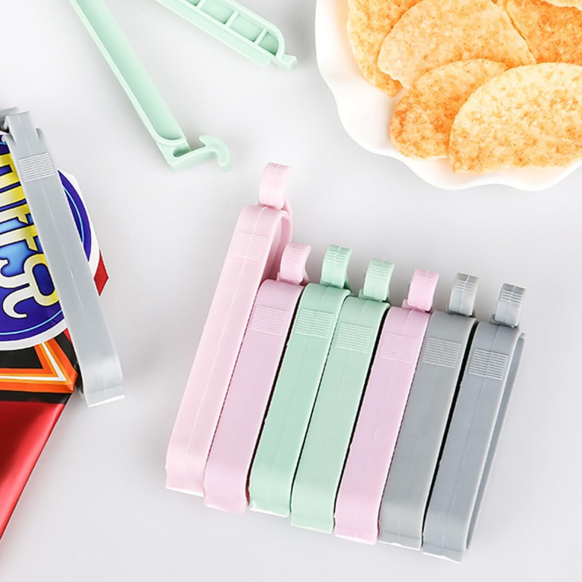 12pcs Mixed Color Plastic Seal - Food Storage Roll Bags ulasan dan harga