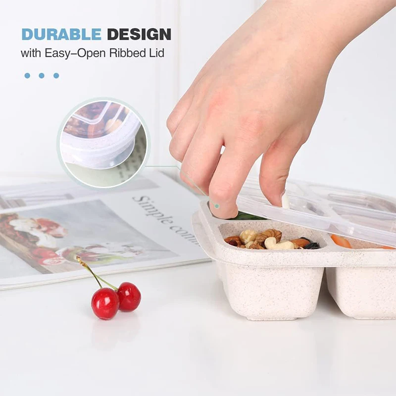 4 Grids Food Storage Box Porta - Food Storage Vegetables ulasan dan harga