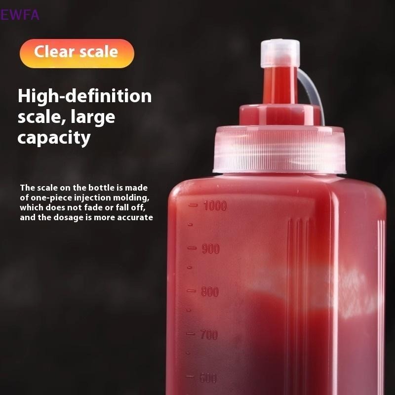 600/800/1000ML Food Grade Wide - Condiment Squeeze Bottle ulasan dan harga