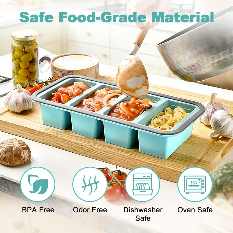 Silicone Freezer Molds with Li - Food Storage Large ulasan dan harga