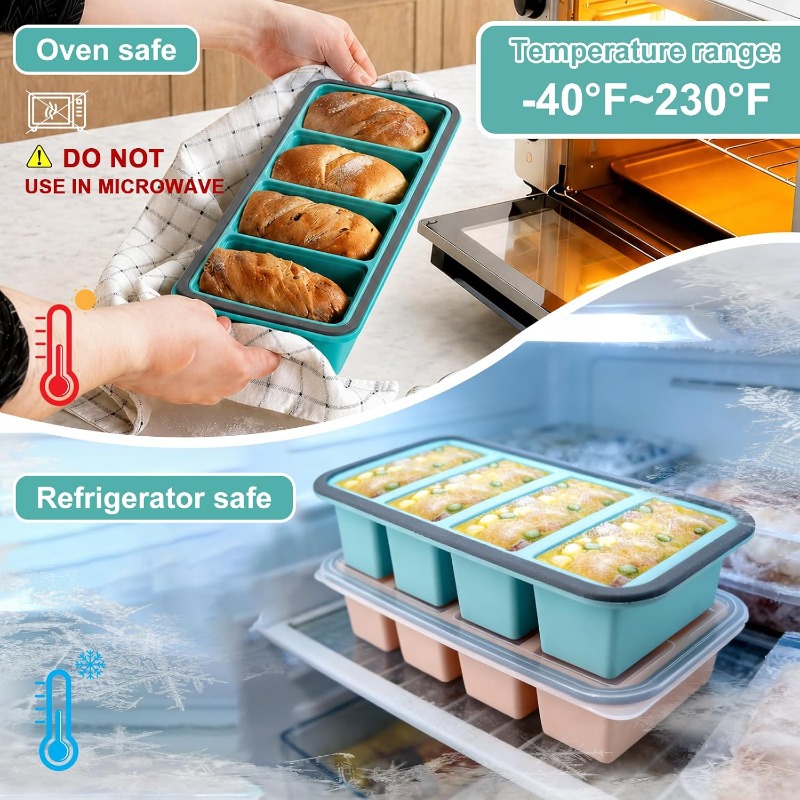 Silicone Freezer Molds with Li - Food Storage Large ulasan dan harga