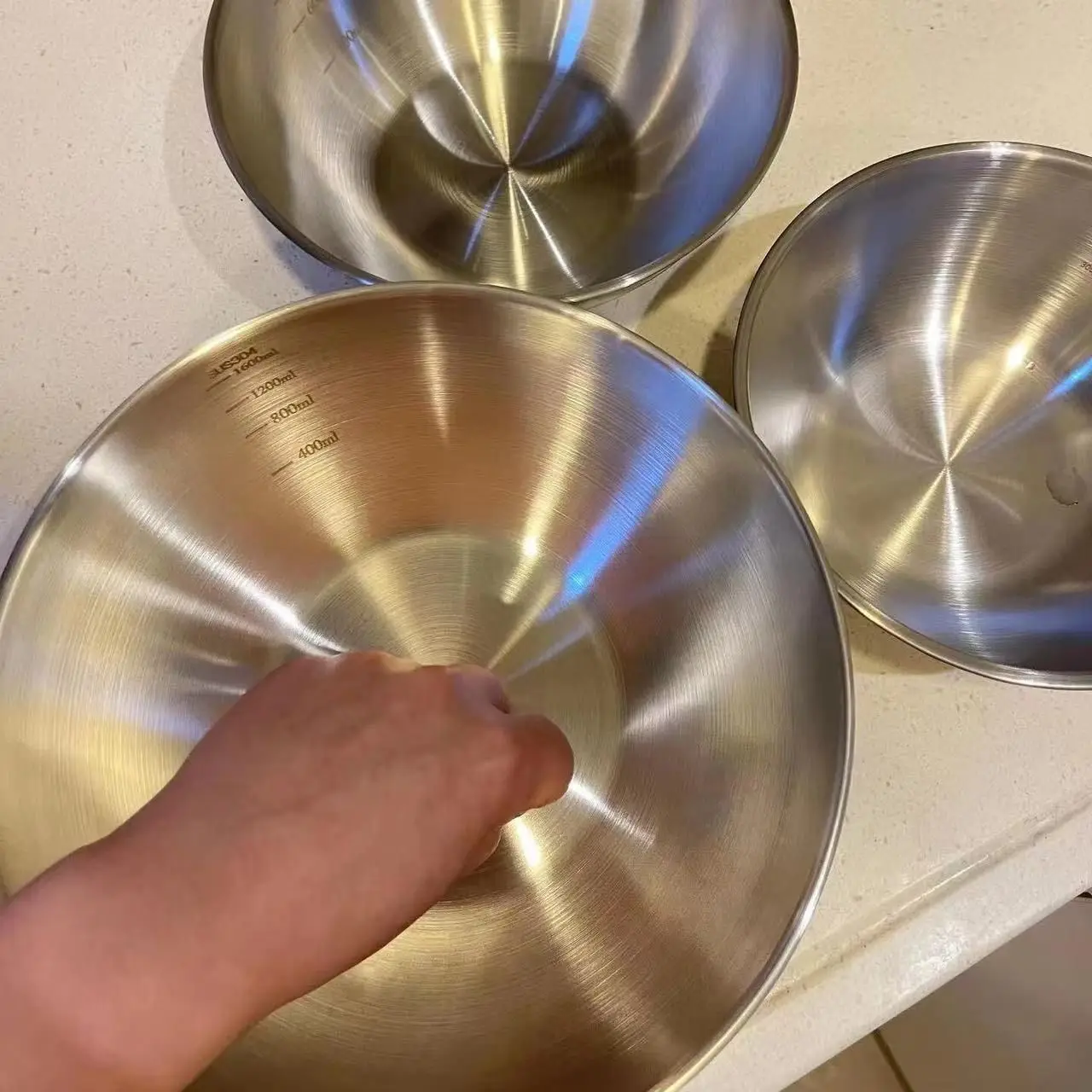 1-3 Stainless Steel Bowl Set w - Food Storage Large ulasan dan harga