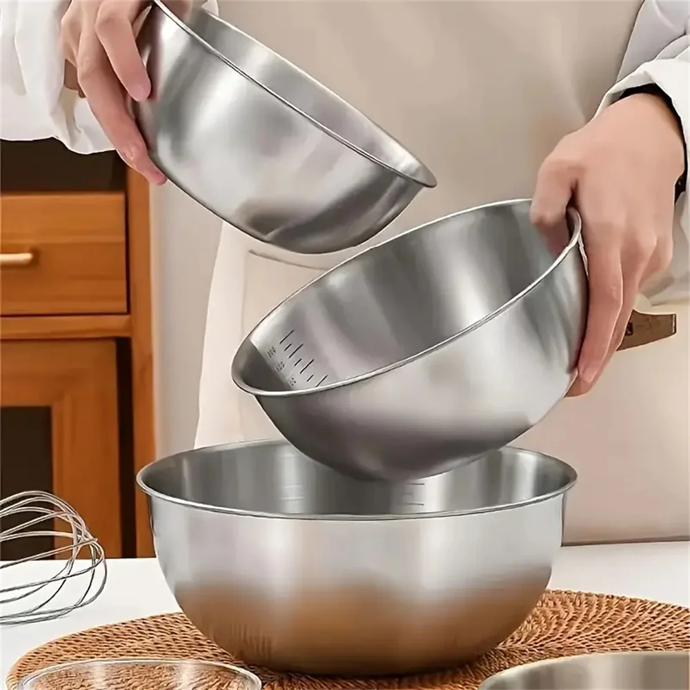 1-3 Stainless Steel Bowl Set w - Food Storage Large ulasan dan harga