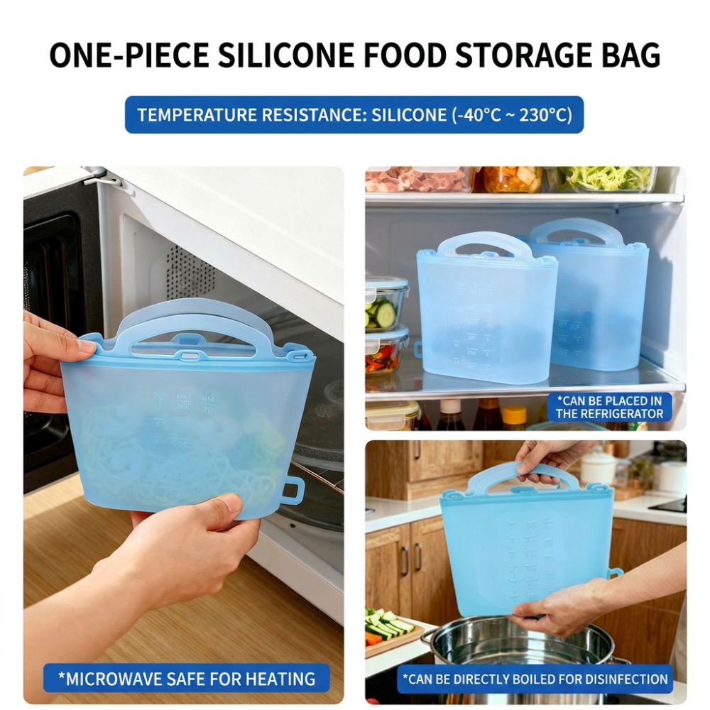 1500ml Food Storage Bags Leak- - Food Storage Ziploc ulasan dan harga