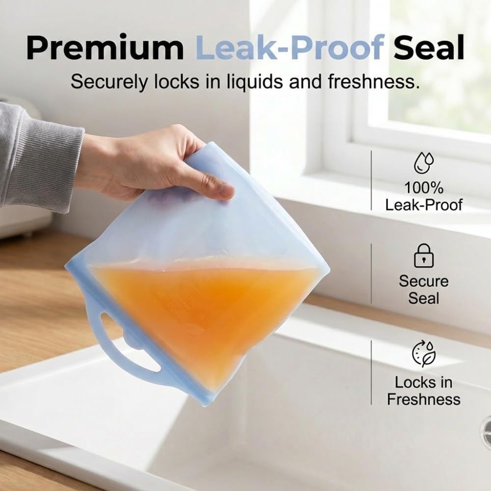 1500ml Food Storage Bags Leak- - Food Storage Ziploc ulasan dan harga