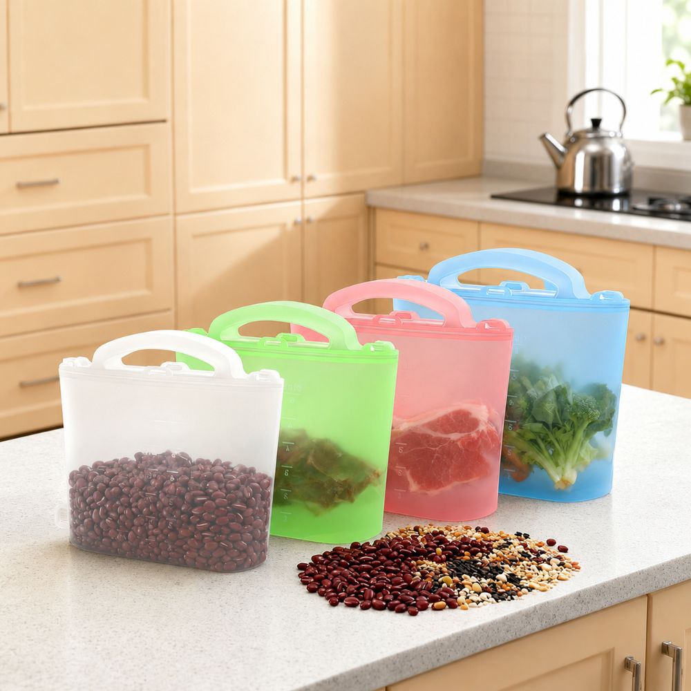 1500ml Food Storage Bags Reusa - Food Storage Ziploc ulasan dan harga