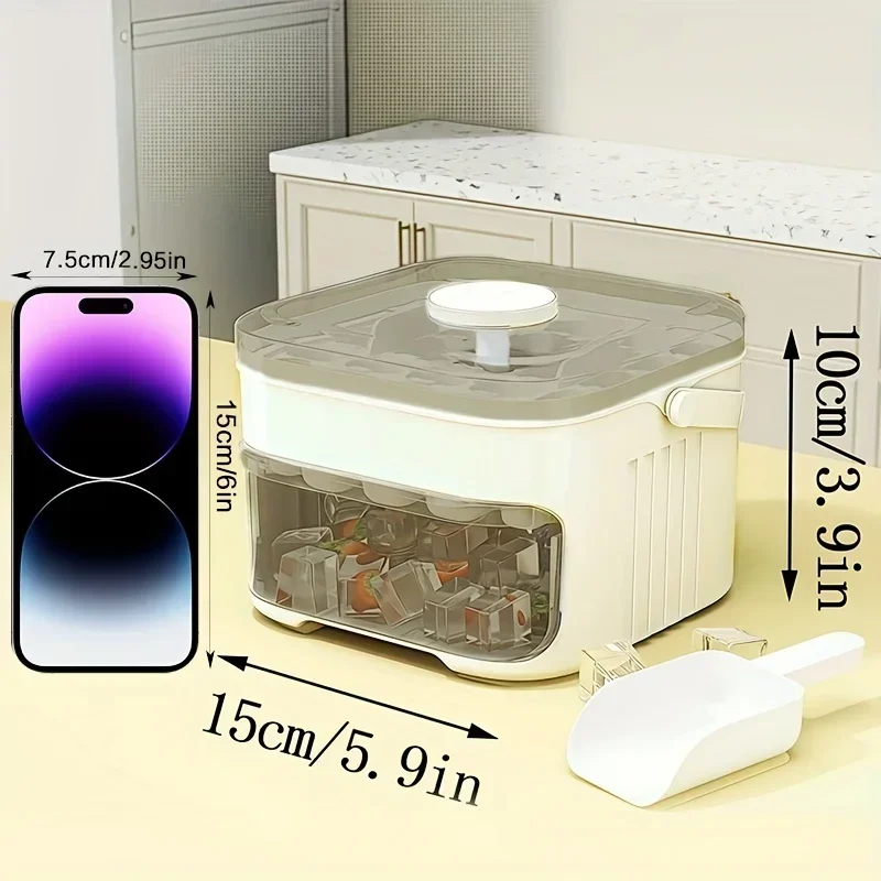 Cube Ice Maker with Easy Press - Food Storage Large ulasan dan harga