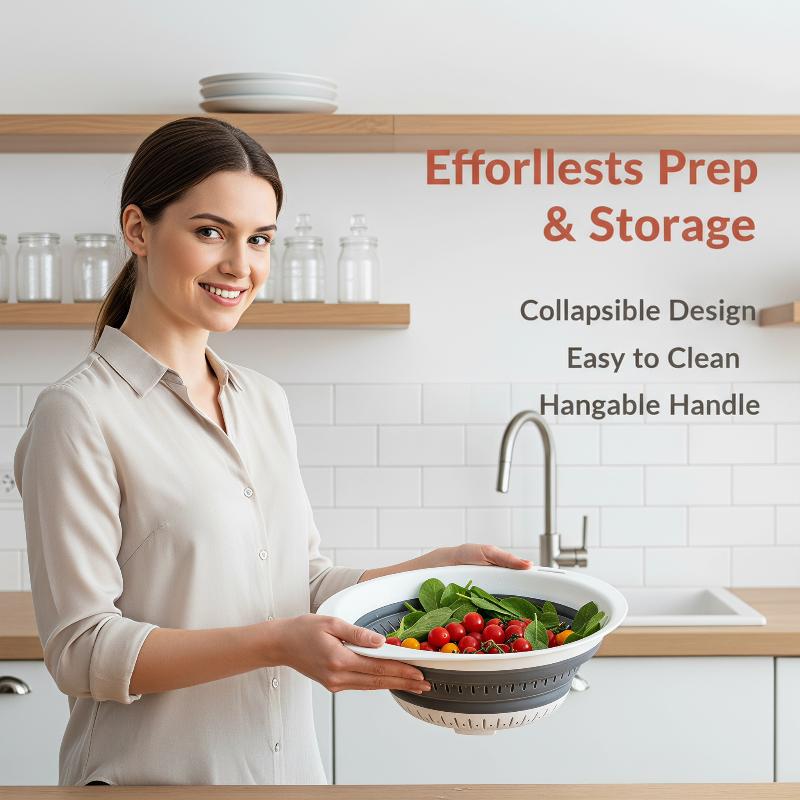 Durable Silicone Folding Drain - Food Storage Vegetables ulasan dan harga