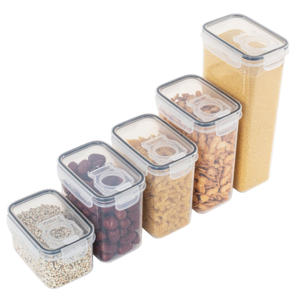 Sealed Plastic Food Storage Bo - Food Storage Jars With Lids ulasan dan harga
