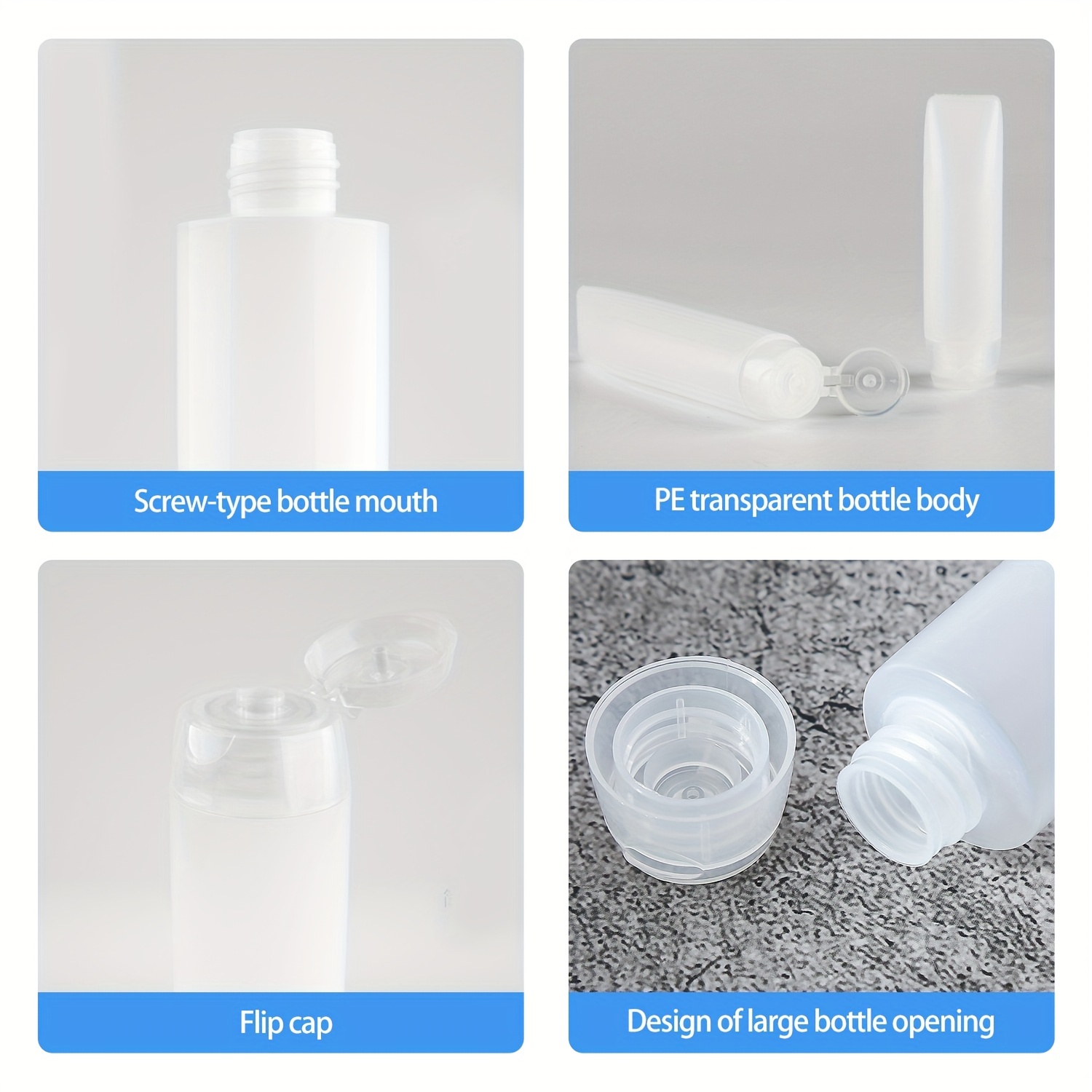 10pcs 30/50ml Empty Refillable - Condiment Squeeze Bottle ulasan dan harga