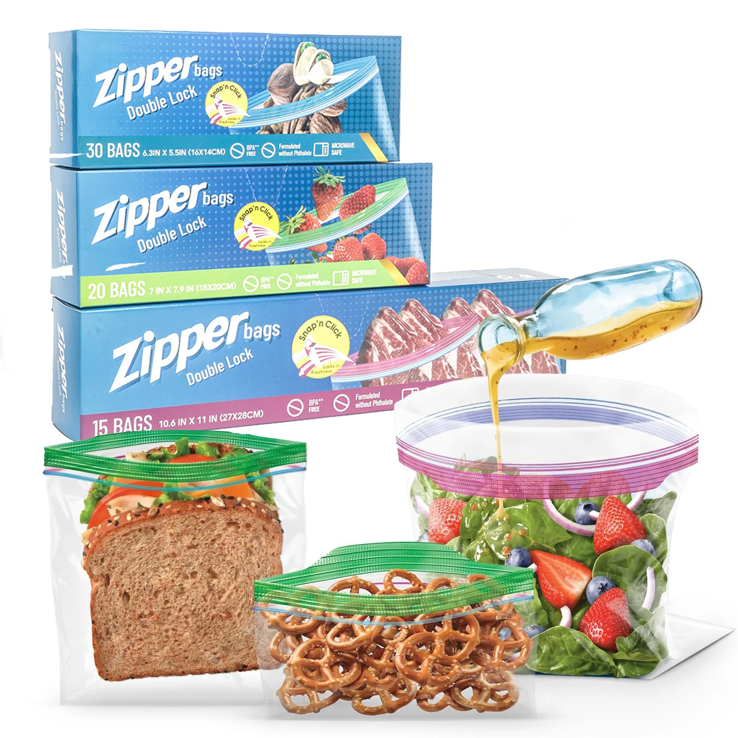 Ziploc Snack Bags Food Storage - Food Storage Ziploc ulasan dan harga